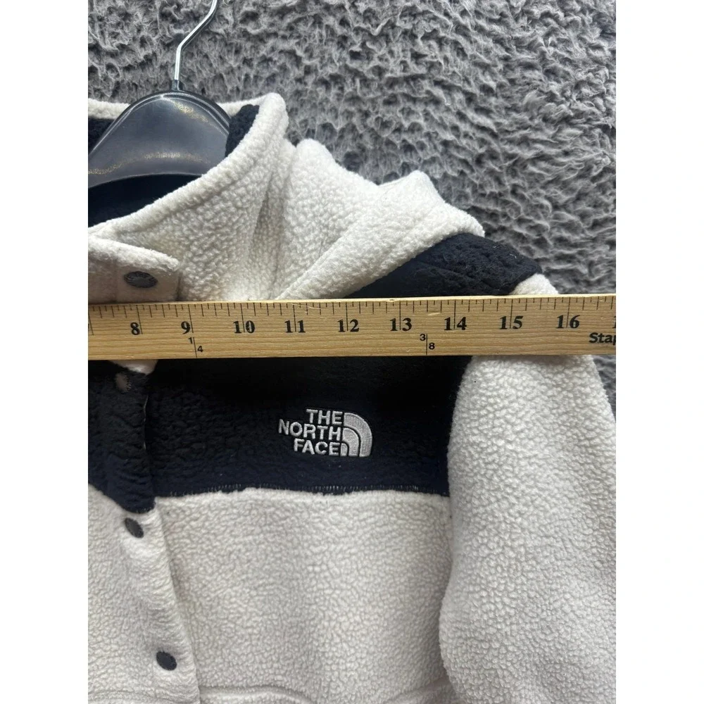 The North Face Gemma Fleece Hooded Sherpa Jacket White Black Womens Size M - Picture 10 of 14